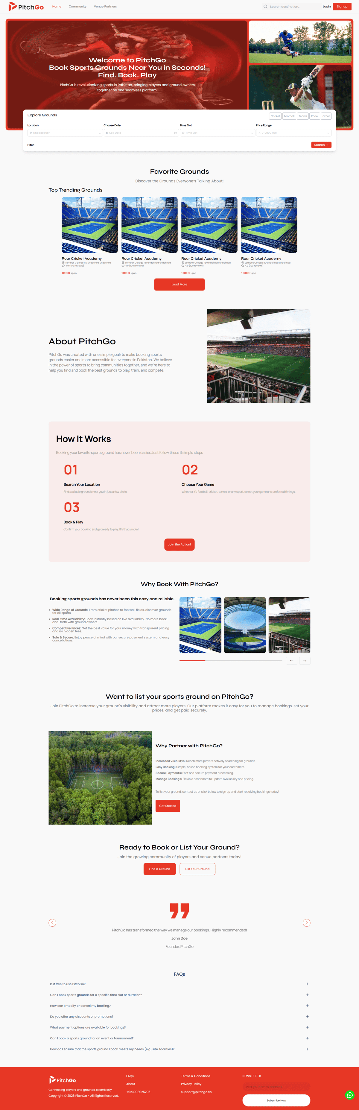 Play Now – Sports Ground Booking Platform